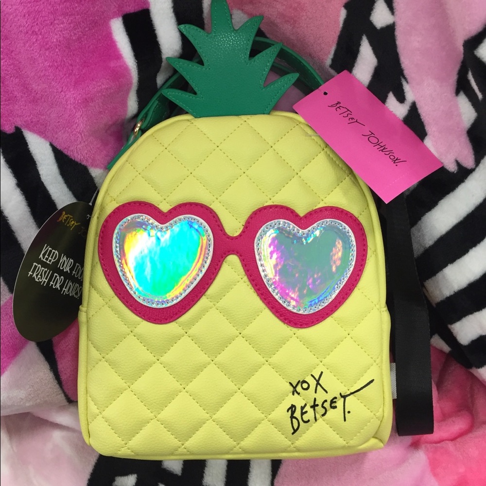 NWT Betsey Johnson pineapple lunch cooler